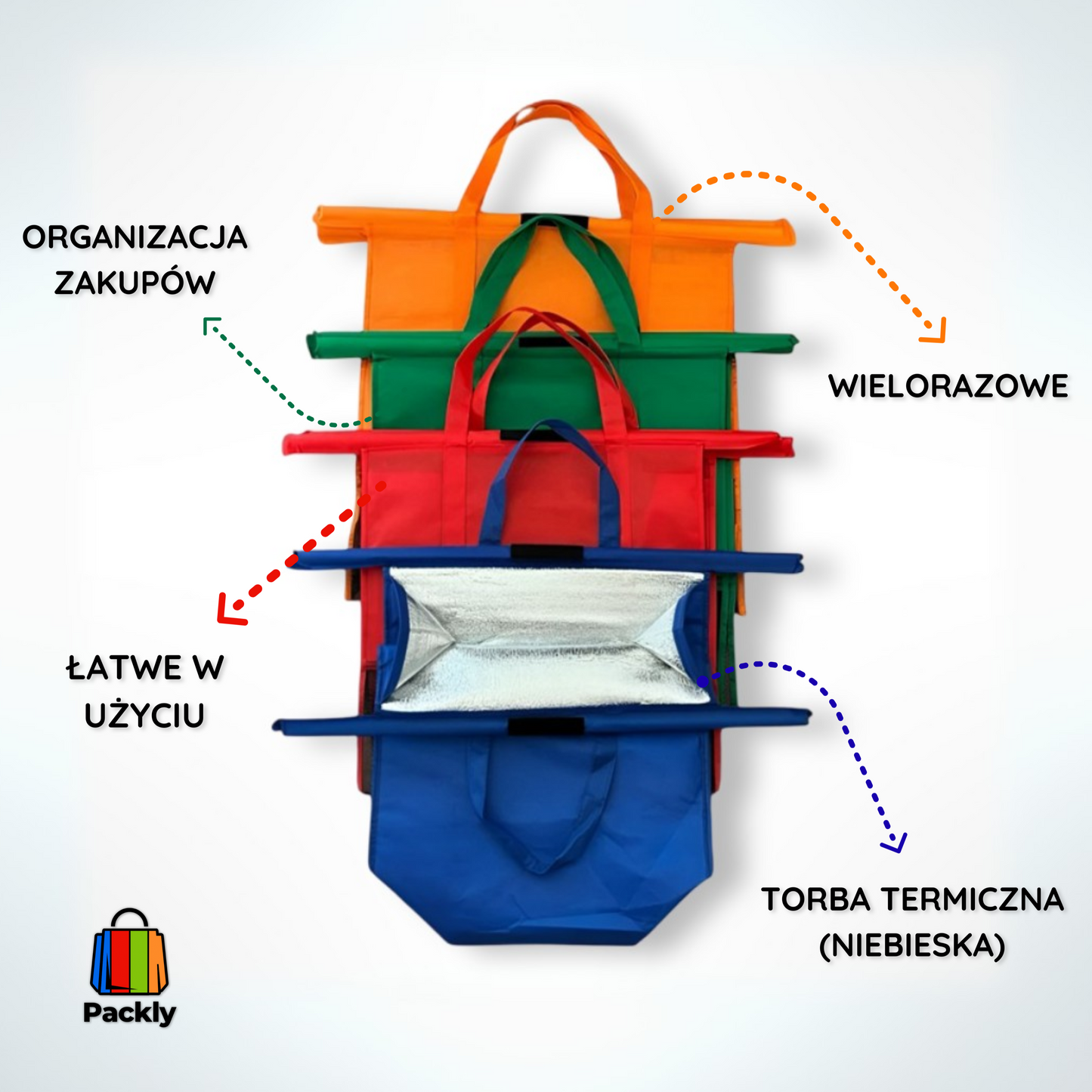 Przenośne torby na zakupy | Packly™
